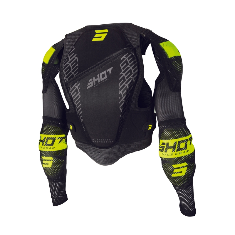 Protezioni per bambini Shot Ultralight 2.0 nero-giallo fluo