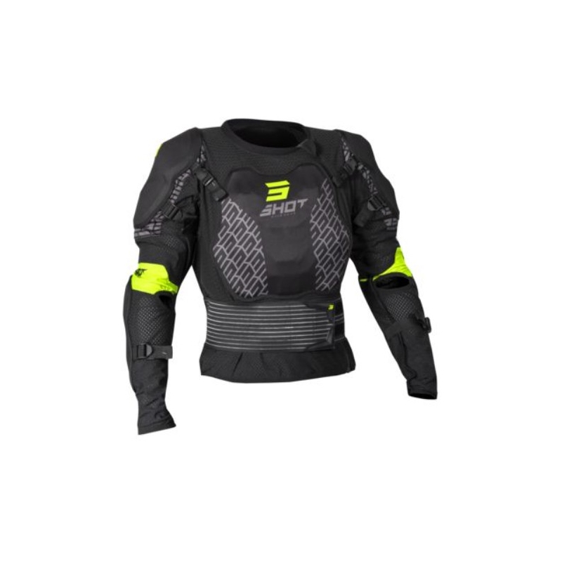 Dětský chránič těla Shot Optimal černo-fluo žlutý