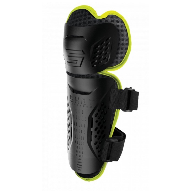 Ginocchiere per bambini Shot Optimal 2.0 nero-giallo fluo
