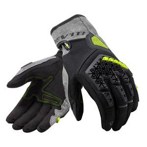 Guanti da moto Revit Mangrove argento-nero-giallo fluo