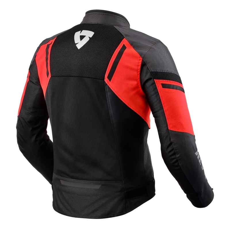 Giacca da moto Revit GT-R Air 3 nero-rosso fluo