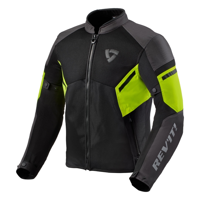 Giacca da moto Revit GT-R Air 3 nero-giallo fluo