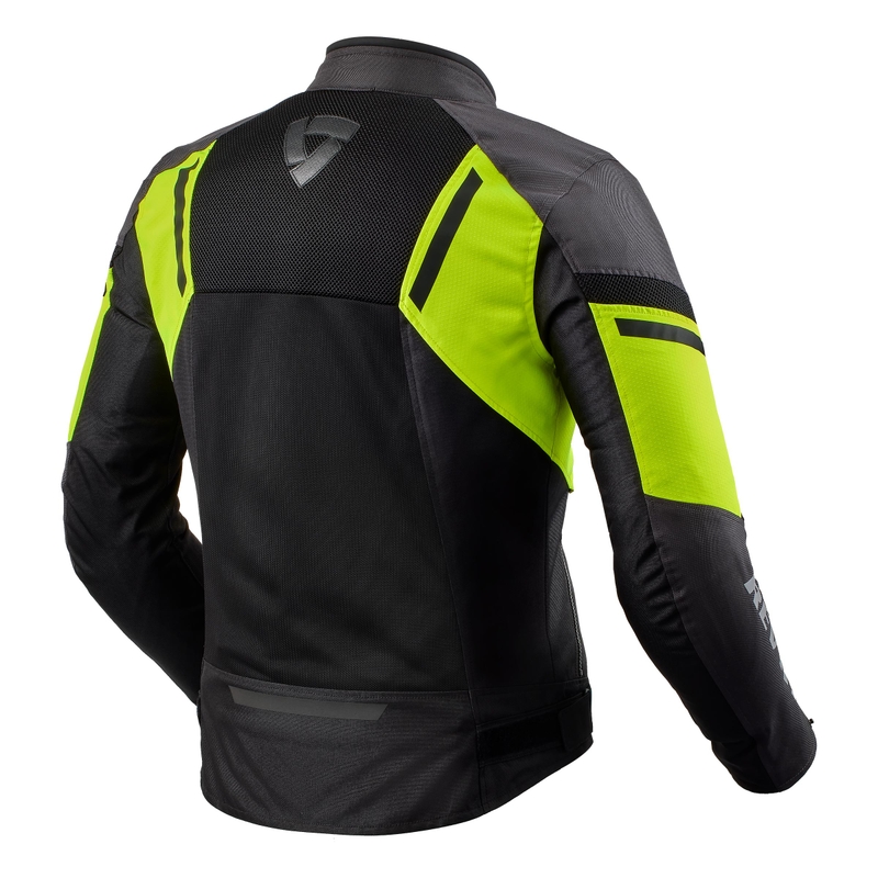 Giacca da moto Revit GT-R Air 3 nero-giallo fluo