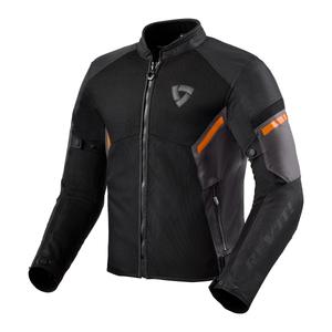 Giacca moto Revit GT-R Air 3 nero-arancio fluo