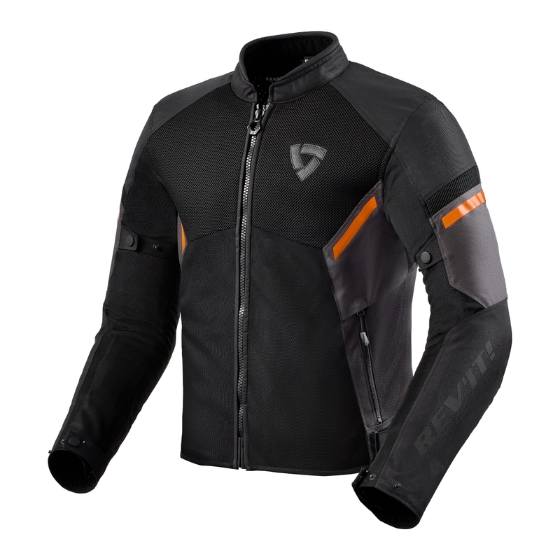 Giacca moto Revit GT-R Air 3 nero-arancio fluo