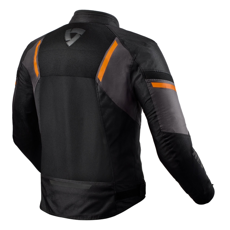 Giacca moto Revit GT-R Air 3 nero-arancio fluo