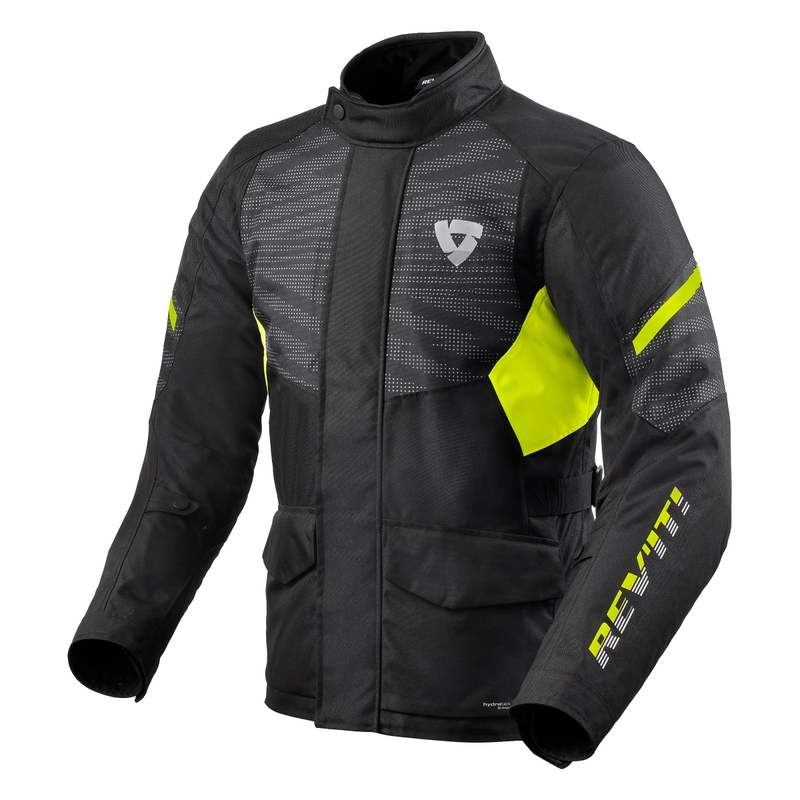 Giacca moto Revit Duke H2O nero-giallo fluo Saldi