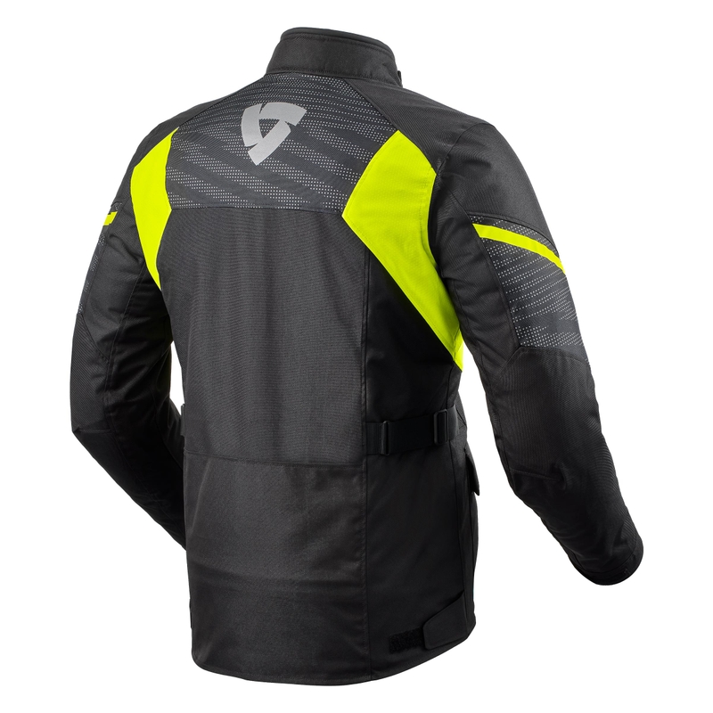 Giacca moto Revit Duke H2O nero-giallo fluo Saldi