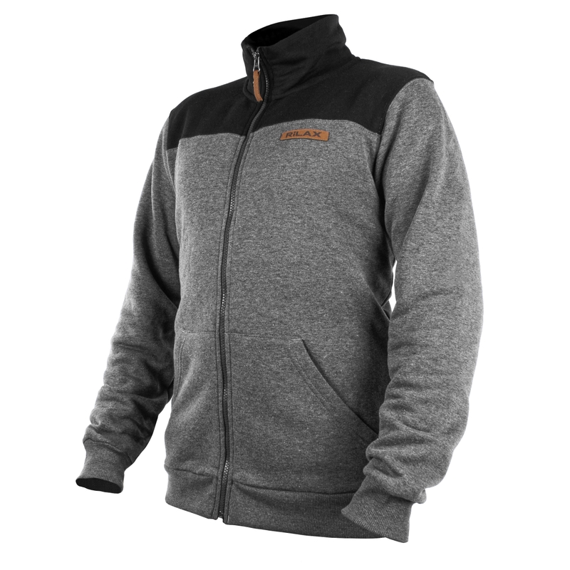 Felpa Rilax Nerr uomo nero-grigio Saldi