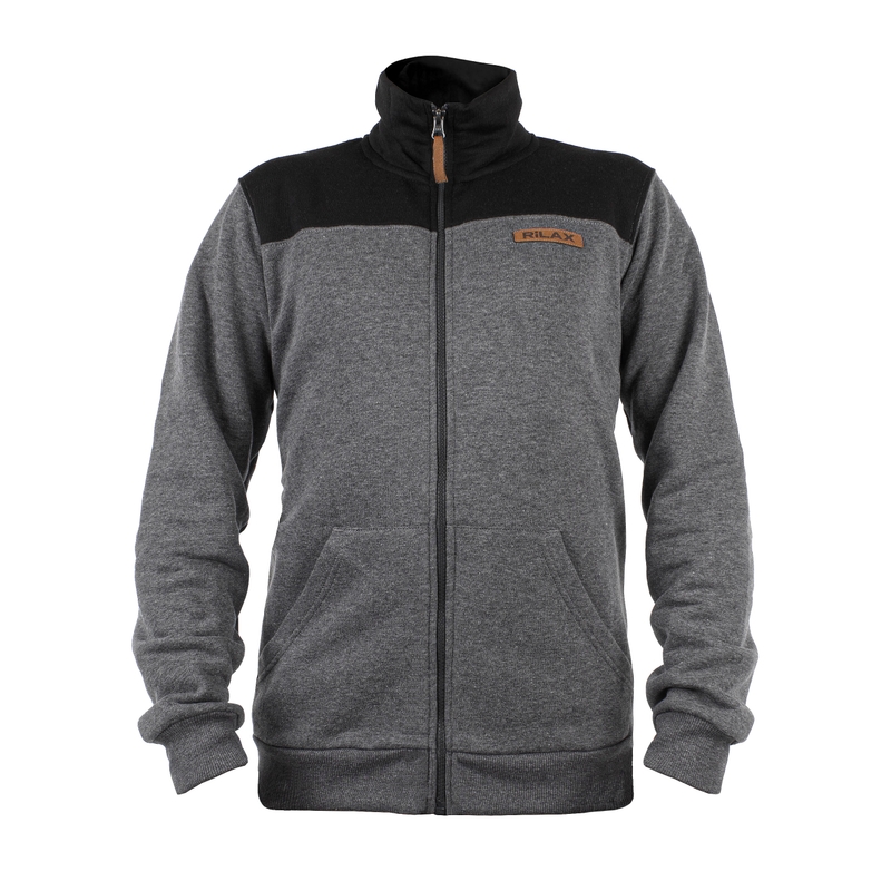 Felpa Rilax Nerr uomo nero-grigio Saldi