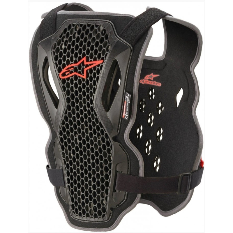 Alpinestars Bionic Action, protezione per il petto nera e rossa