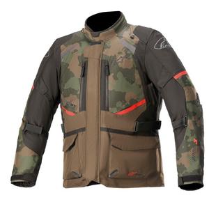 Giacca da moto Alpinestars Andes Drystar camo verde-nero-rosso Saldi