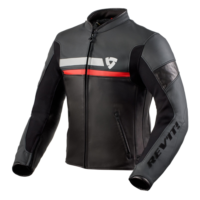 Giacca da moto Revit Mile nera e rossa Saldi