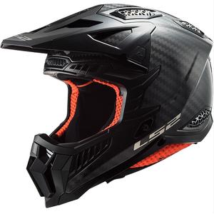 Casco da motocross LS2 MX703 X-Force Solid Carbon nero