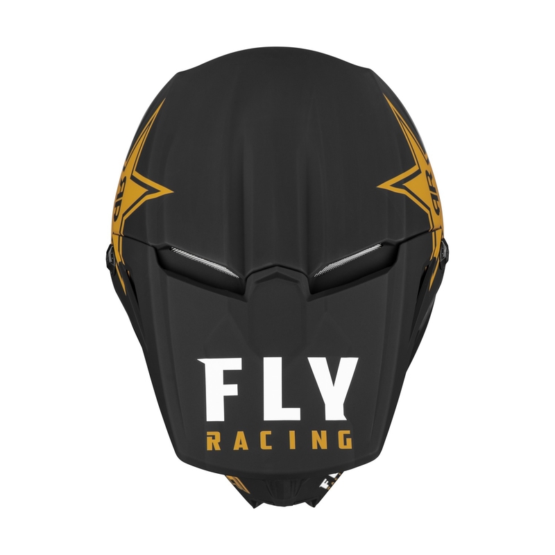 Motokrosová přilba FLY Racing Kinetic Rockstar černo-zlatá