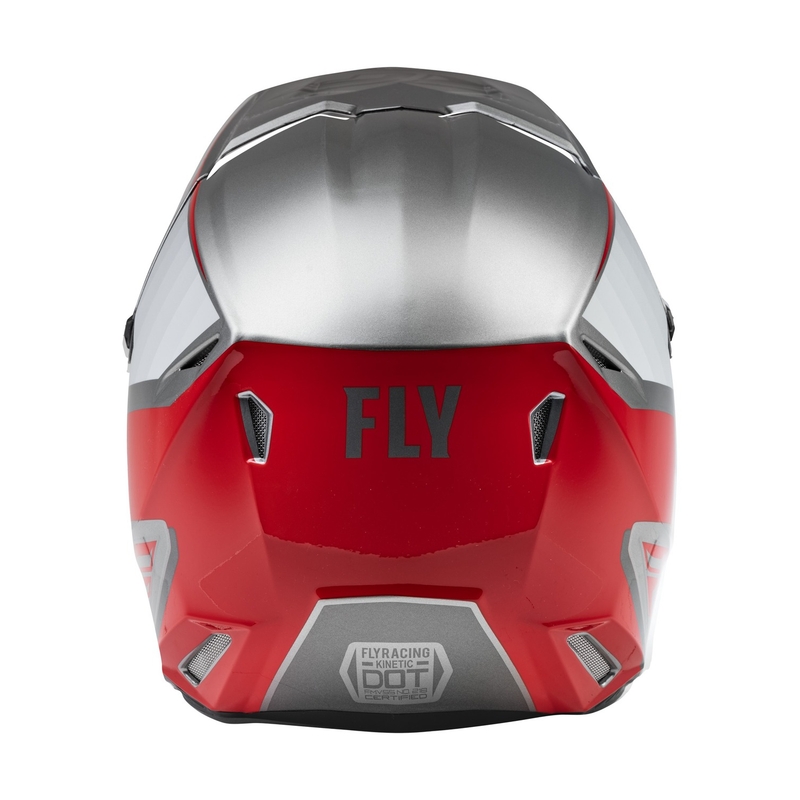 Casco da motocross FLY Racing Kinetic Drift grigio-rosso