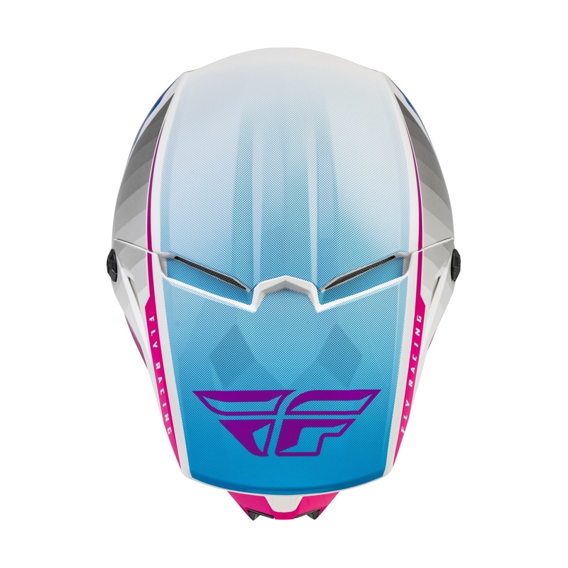 Casco da motocross FLY Racing Kinetic Drift rosa-bianco-blu