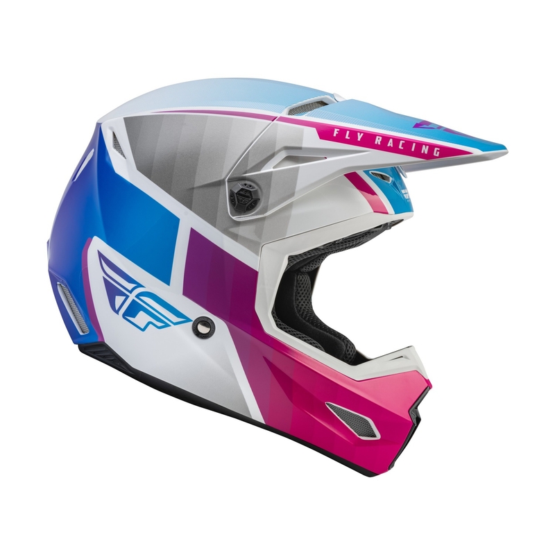 Casco da motocross FLY Racing Kinetic Drift rosa-bianco-blu