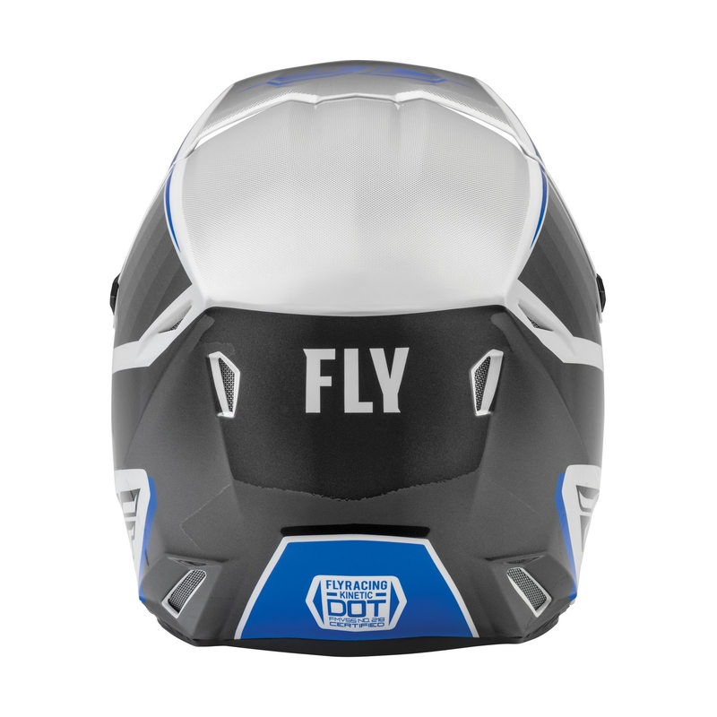 Casco da motocross FLY Racing Kinetic Drift blu-grigio-bianco