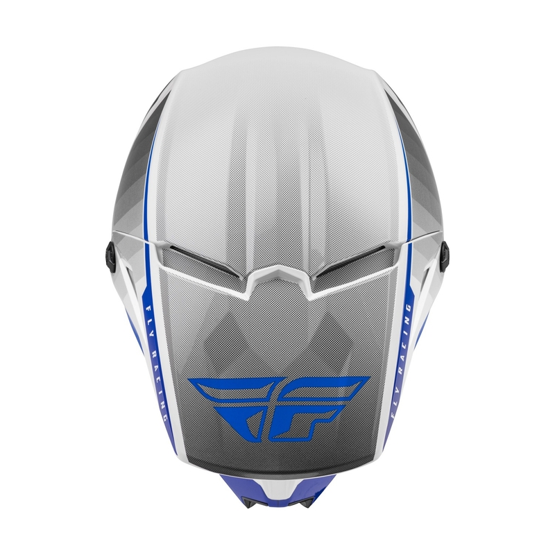 Casco da motocross FLY Racing Kinetic Drift blu-grigio-bianco
