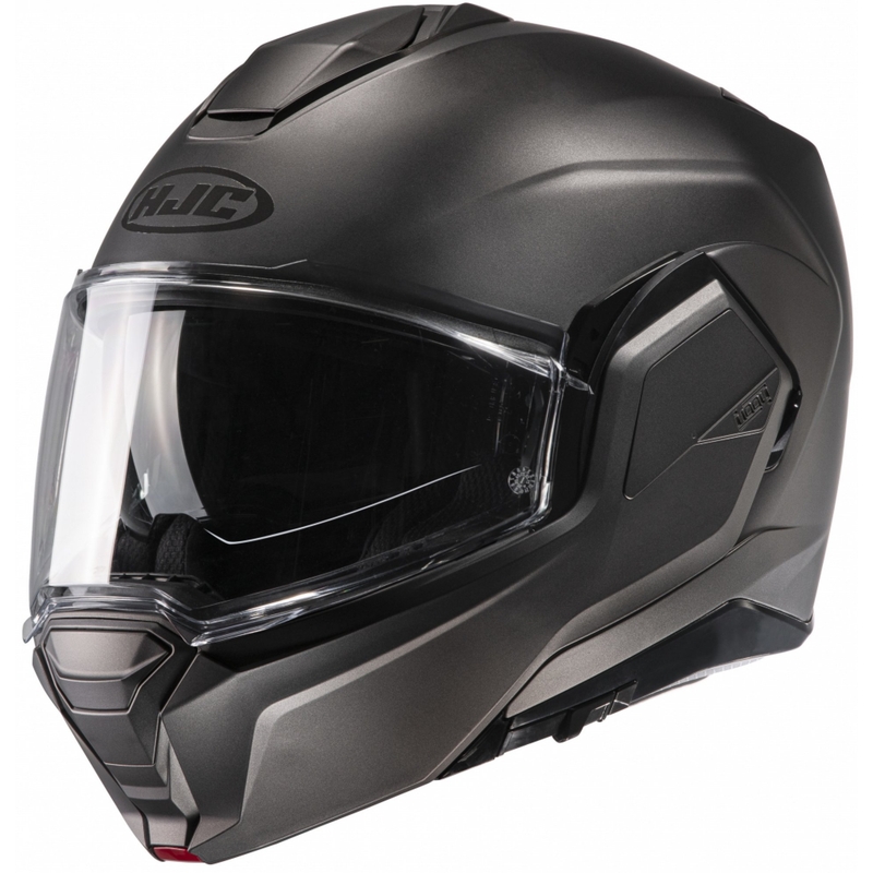 Casco moto HJC I100 Solid semi-piatto in titanio flip-up