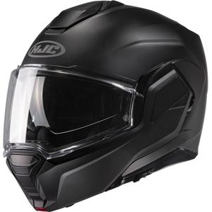 Casco moto HJC I100 Solid semi-flat nero flip-up