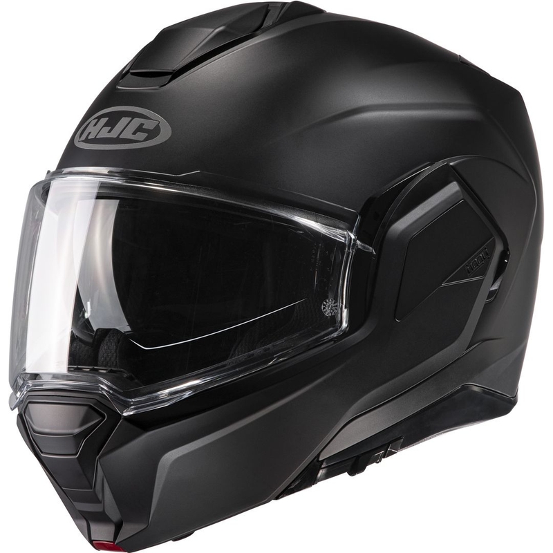 Casco moto HJC I100 Solid semi-flat nero flip-up