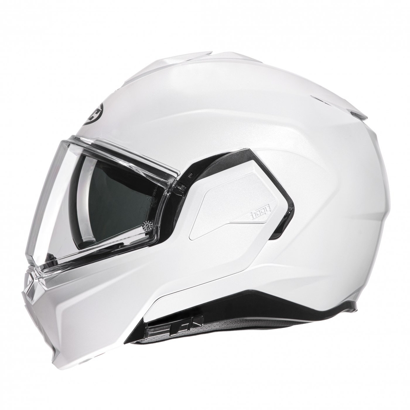 Casco moto HJC I100 Solid flip-up bianco perla