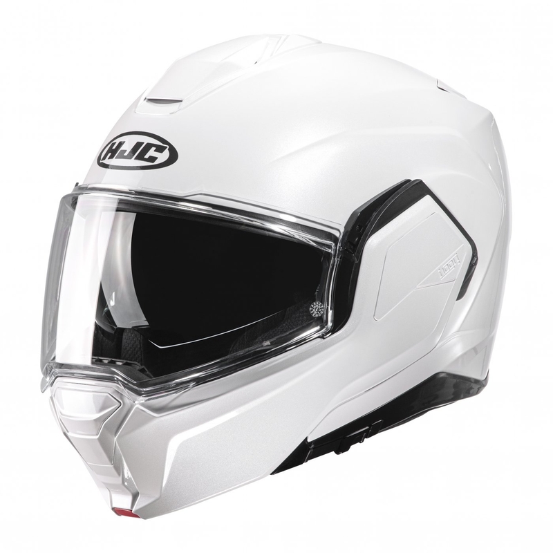 Casco moto HJC I100 Solid flip-up bianco perla