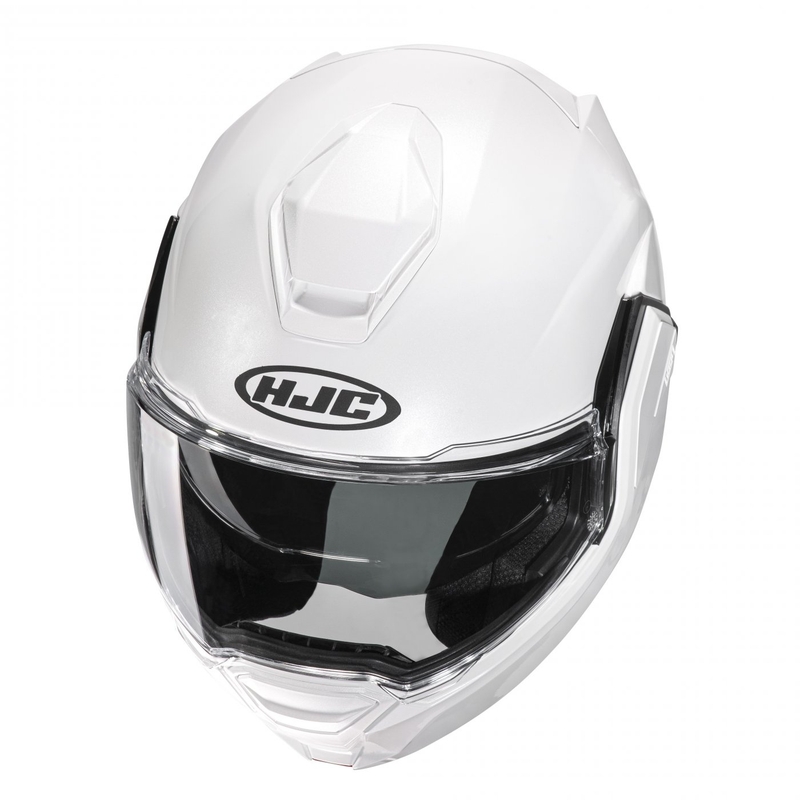Casco moto HJC I100 Solid flip-up bianco perla