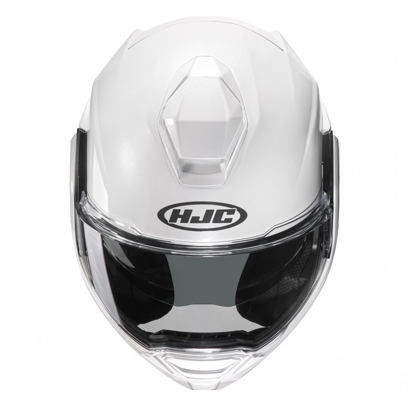 Casco moto HJC I100 Solid flip-up bianco perla