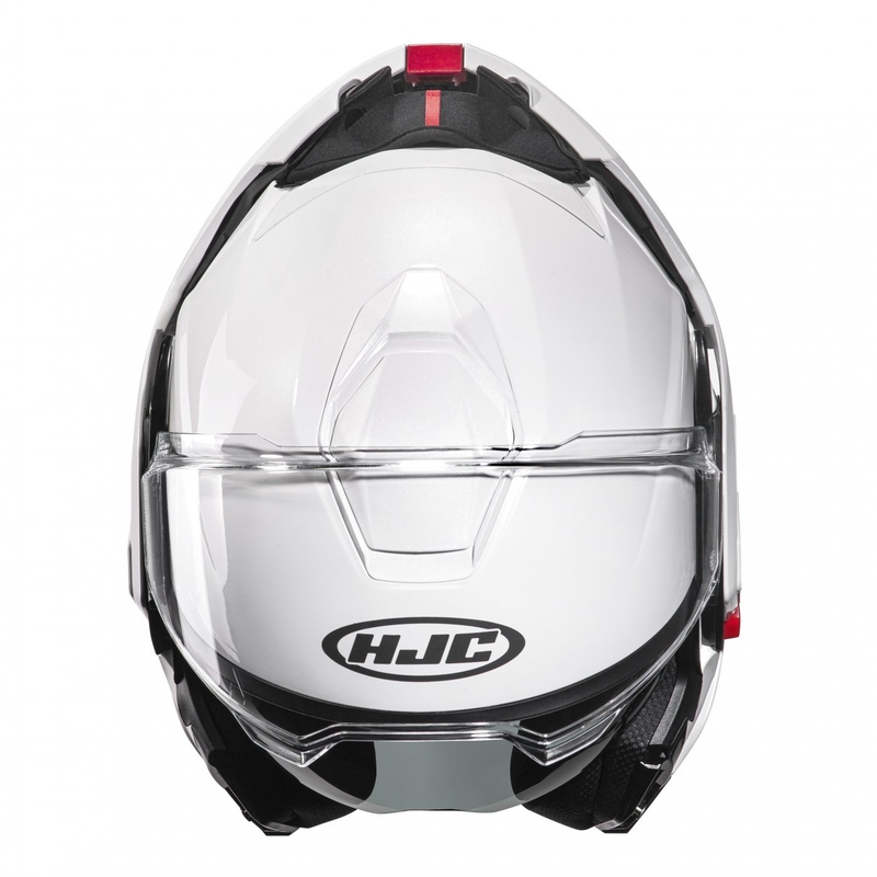 Casco moto HJC I100 Solid flip-up bianco perla