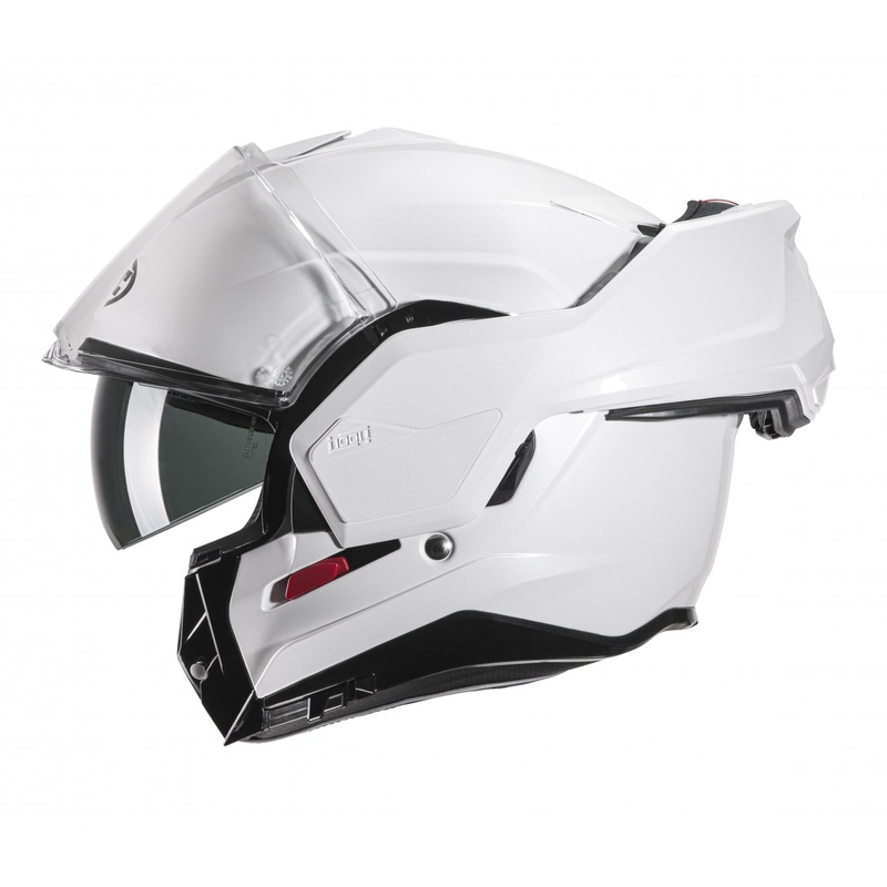Casco moto HJC I100 Solid flip-up bianco perla