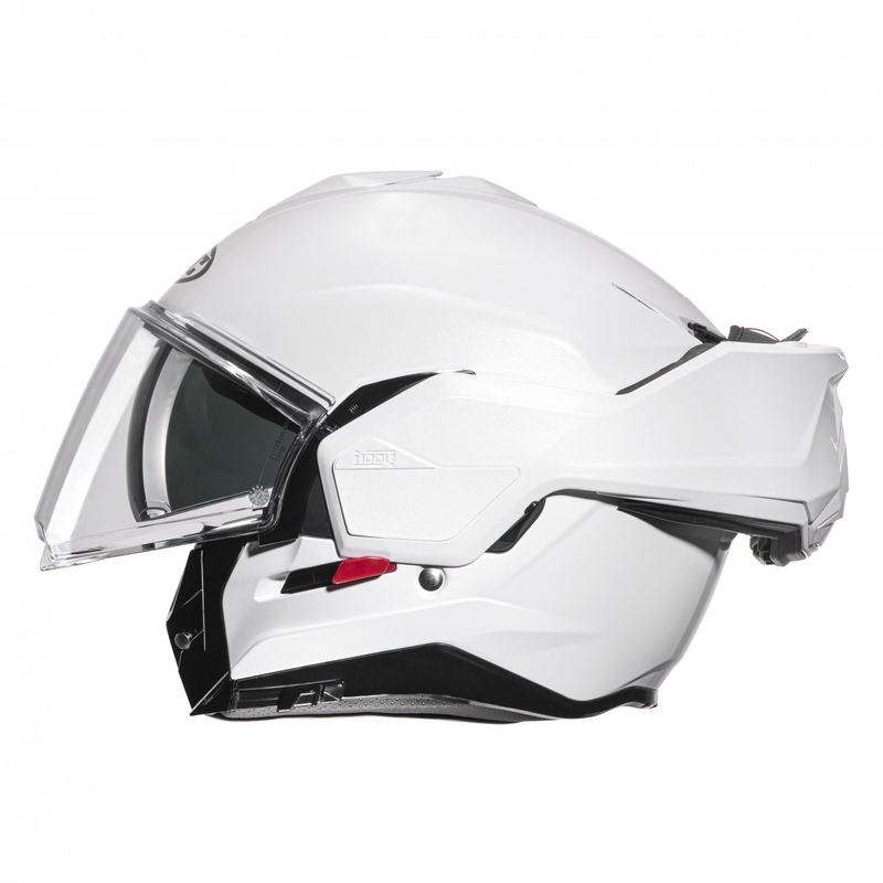 Casco moto HJC I100 Solid flip-up bianco perla