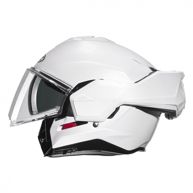 Casco moto HJC I100 Solid flip-up bianco perla