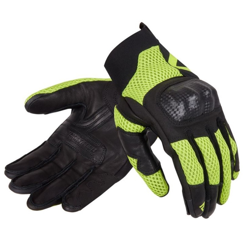 Guanti moto donna Rebelhorn Gap III nero-giallo fluo Saldi