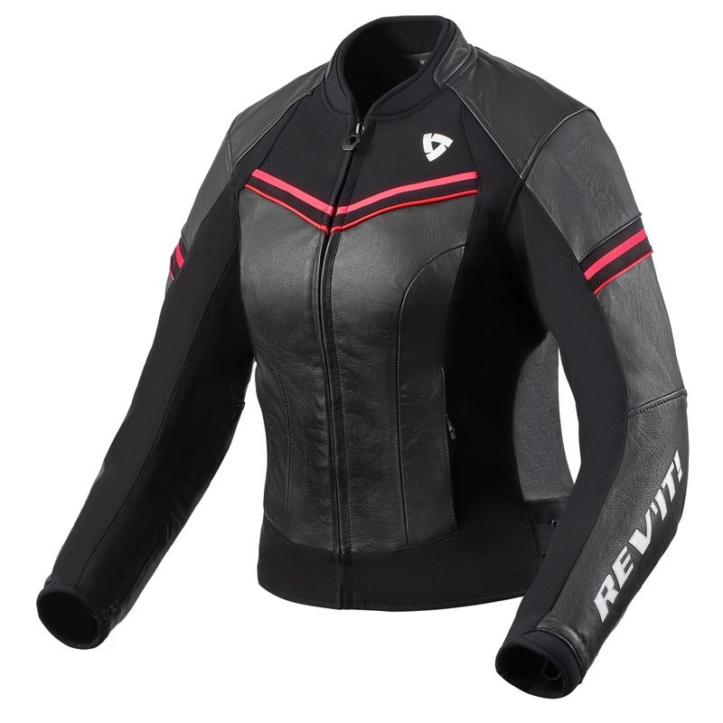Giacca da moto Revit Median nera e rosa da donna