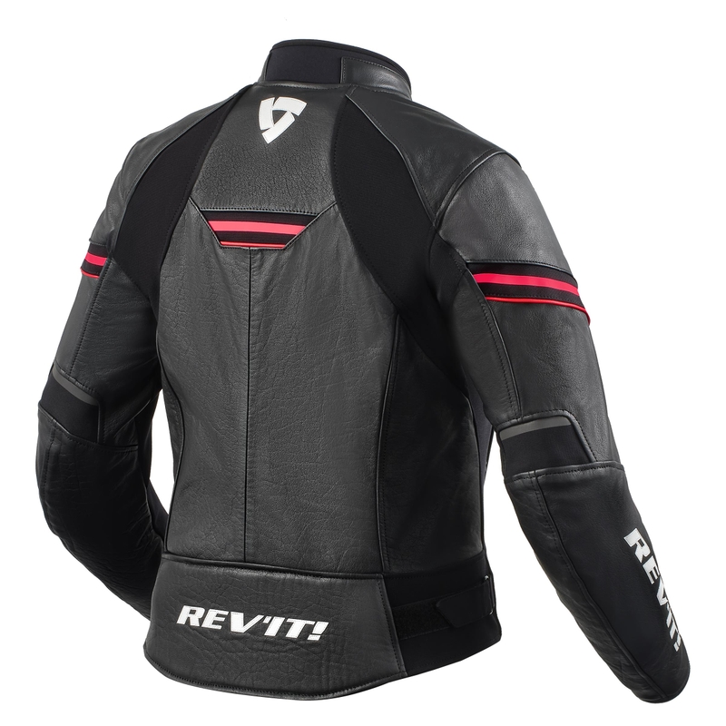 Giacca da moto Revit Median nera e rosa da donna