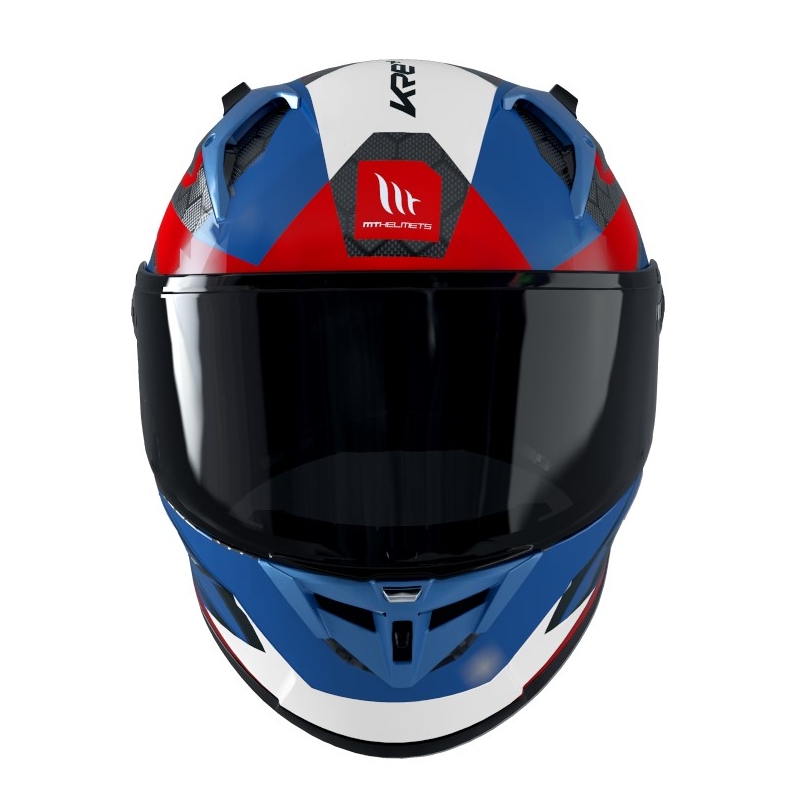 Casco moto integrale MT FF103PLUSC KRE+ Carbon Projectile D7 grigio-bianco-rosso-blu