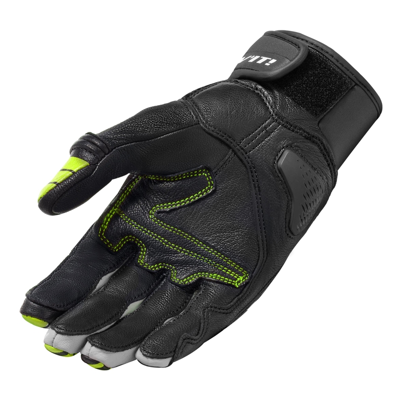 Guanti da moto Revit Energy nero-giallo fluo Saldi