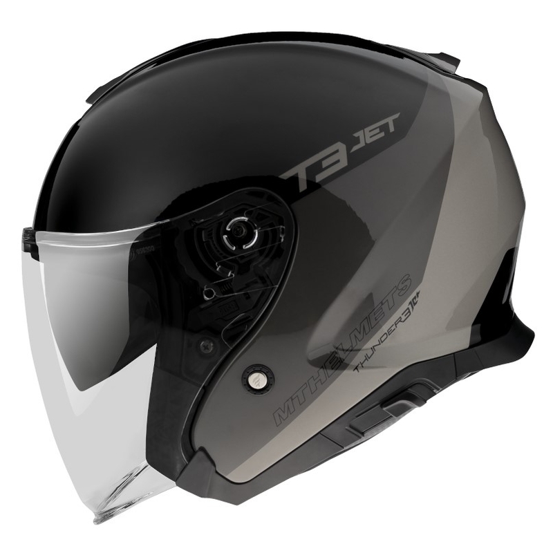 Otevřená přilba na motorku MT OF504SV Thunder 3 SV Jet Xpert C2 černo-šedá