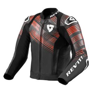 Giacca da moto Revit Apex nero-rosso fluo Saldi