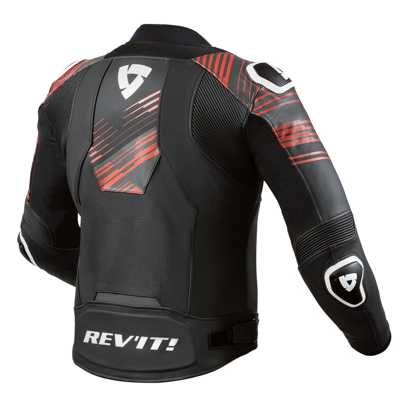 Giacca da moto Revit Apex nero-rosso fluo Saldi