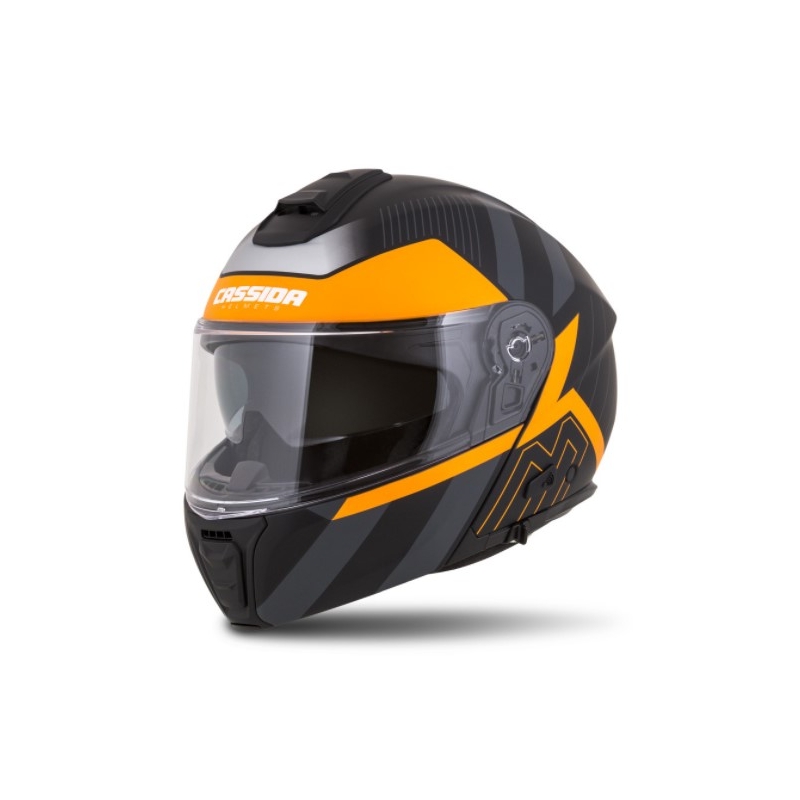 Casco moto Cassida Modulo 2.0 Profile nero-grigio-arancio ribaltabile Saldi