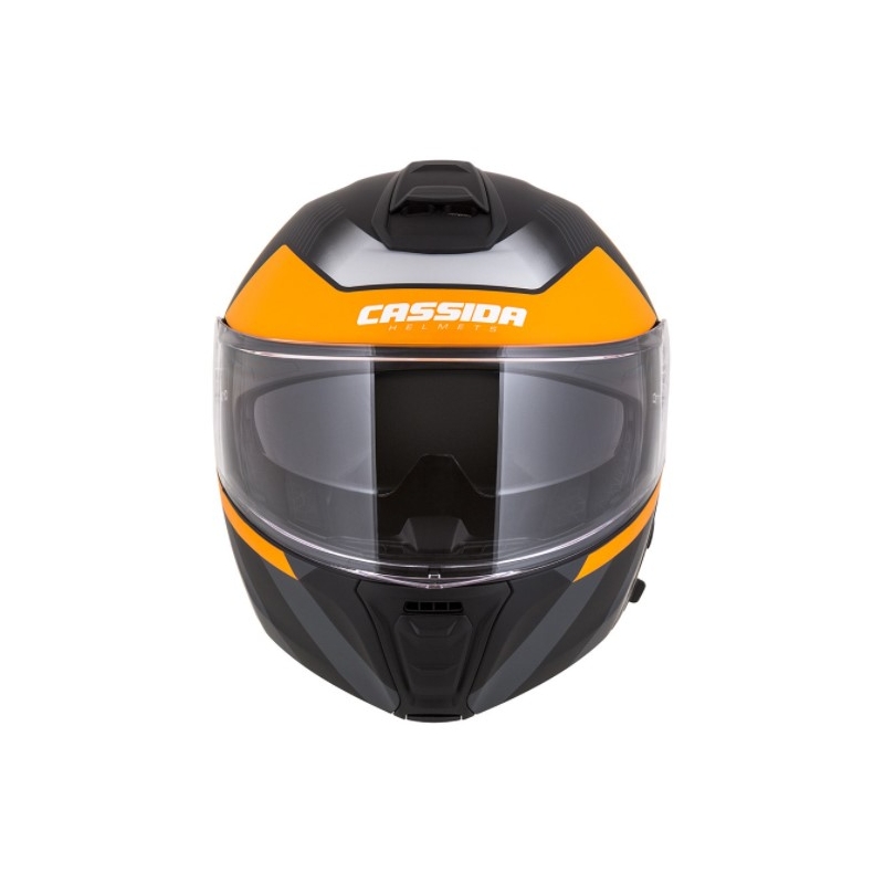 Casco moto Cassida Modulo 2.0 Profile nero-grigio-arancio ribaltabile Saldi