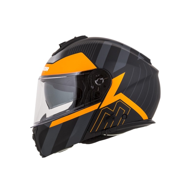 Casco moto Cassida Modulo 2.0 Profile nero-grigio-arancio ribaltabile Saldi