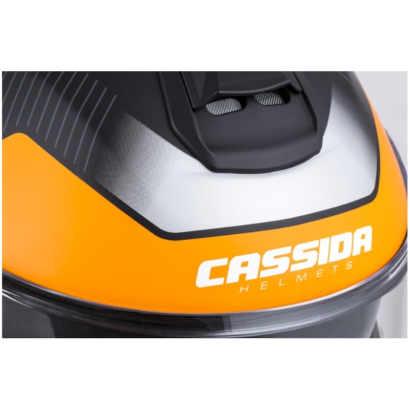 Casco moto Cassida Modulo 2.0 Profile nero-grigio-arancio ribaltabile Saldi