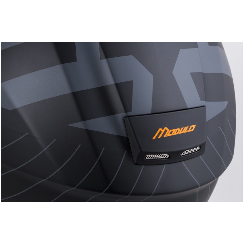 Casco moto Cassida Modulo 2.0 Profile nero-grigio-arancio ribaltabile Saldi