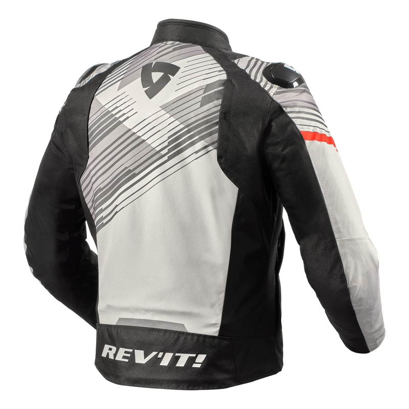 Giacca da moto Revit Apex H2O grigio-rosso fluo Saldi