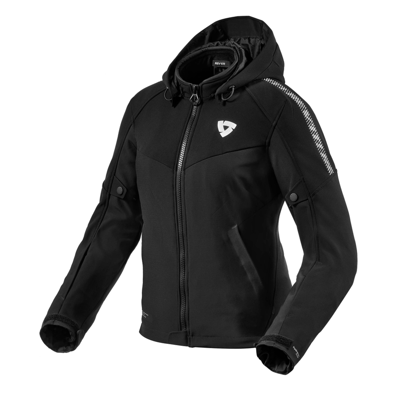 Giacca da moto Revit Proxy H2O bianca e nera da donna Saldi